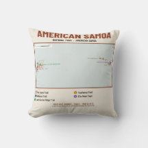 Almohada del mapa del sendero del Parque Nacional
