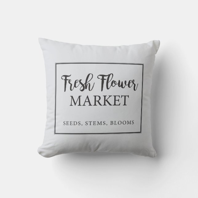 Almohada del mercado de flores frescas (Anverso)