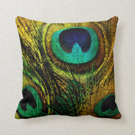 Almohada del modelo de la pluma del pavo real del