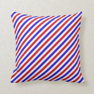 ALMOHADA del MODELO de la RAYA, blanco y azul