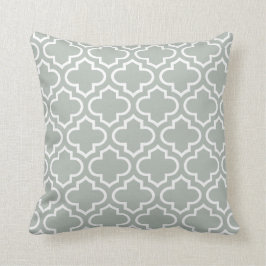 Almohada del modelo de Quatrefoil en gris