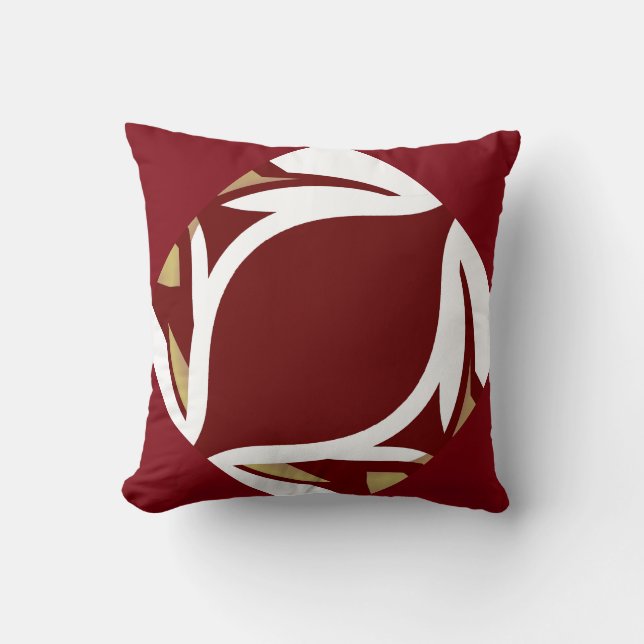 Almohada del modelo para el hogar en rojo (Anverso)