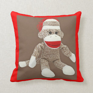 almohada del mono del calcetín