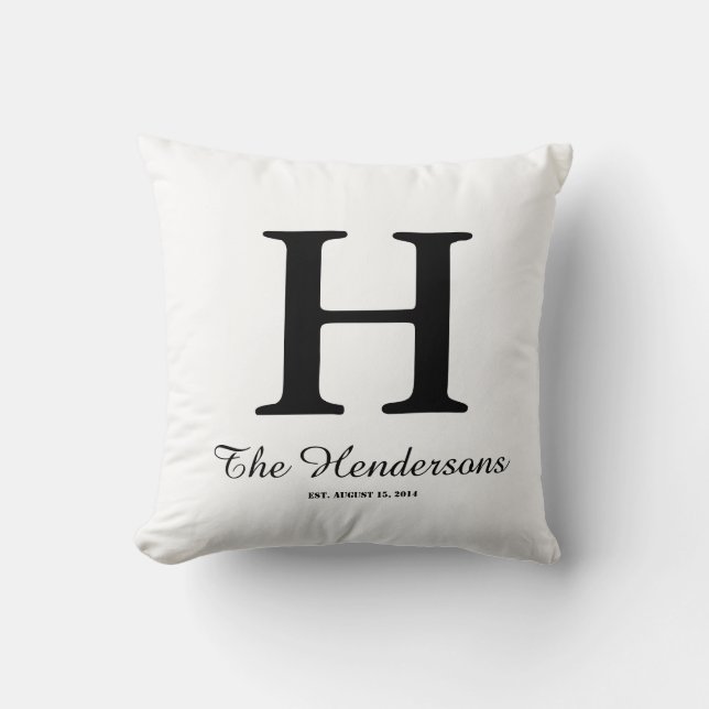 Almohada del monograma (Anverso)