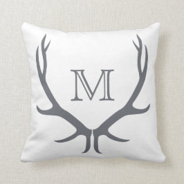 Almohada del monograma de la asta