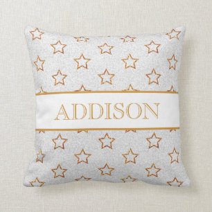 Almohada del monograma de la estrella del