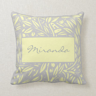 Almohada del monograma de la frontera del jardín