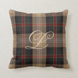 Almohada del monograma del tartán de Logan