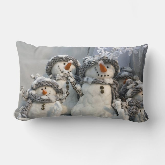Almohada del muñeco de nieve del navidad (Anverso)