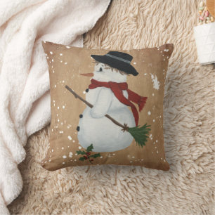 Almohada del muñeco de nieve del país