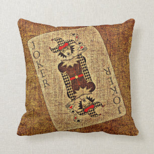 Almohada del naipe del comodín de Brown