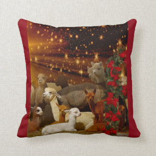 Almohada del navidad de la alpaca