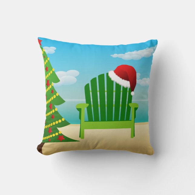 Almohada del navidad de la silla de playa con el (Anverso)