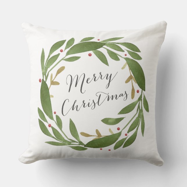 Almohada del navidad de las puntillas del invierno (Anverso)