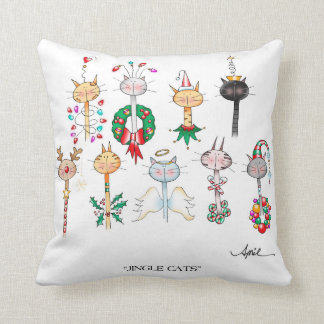Almohada del navidad de los GATOS del TINTINEO