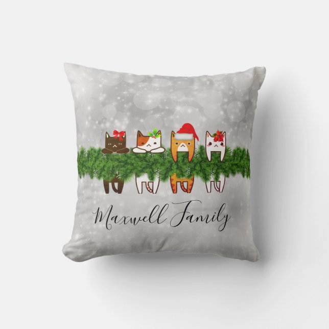 Almohada del navidad de Meowy (Anverso)