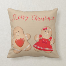 Almohada del navidad del pan de jengibre