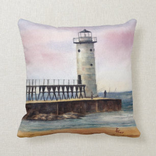 Almohada del norte del faro de Manistee Pierhead