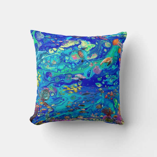 Almohada del océano, almohada de la playa, (Anverso)