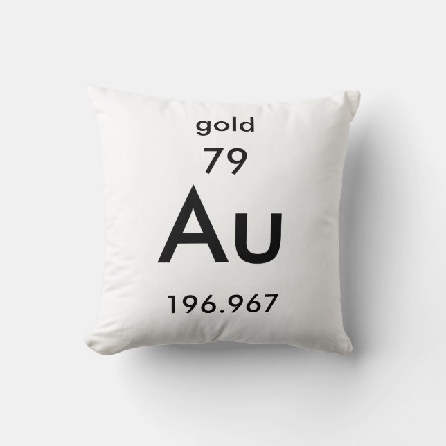 Almohada del oro del cuadro periódico 79 (Anverso)