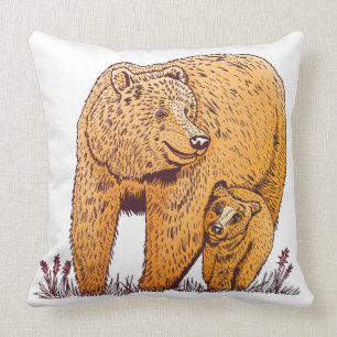 Almohada del oso de la madre