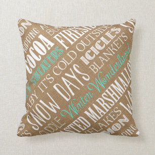 Almohada del país de las maravillas del invierno