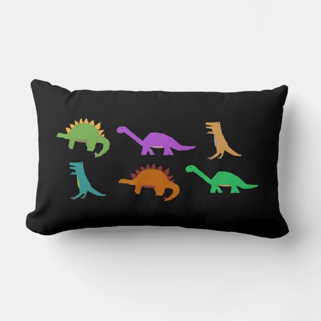 almohada del patrón de dinosaurio (Anverso)