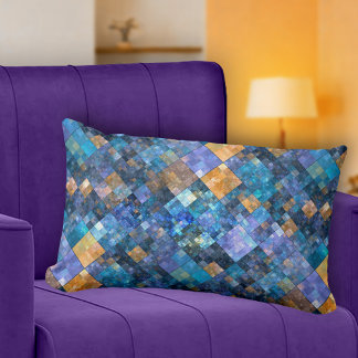 Almohada del patrón mosaico bajo control de oro az
