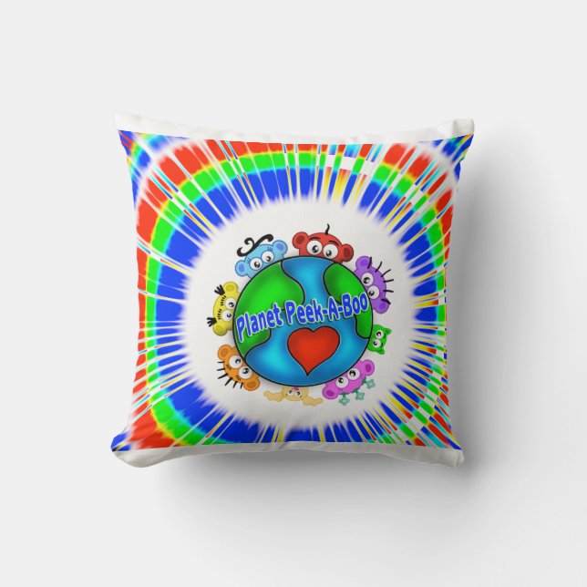 Almohada del peekaboo del planeta (Anverso)
