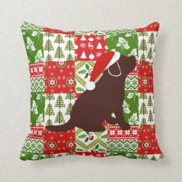 Almohada del perrito de Labrador del chocolate del