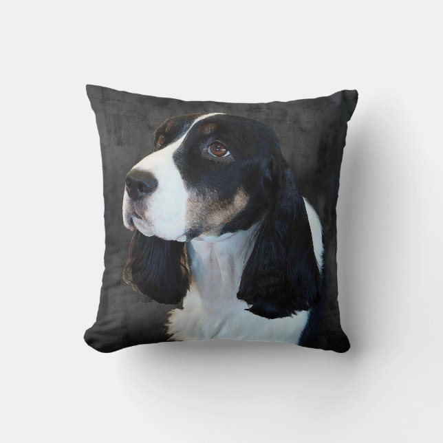 Almohada del perro de aguas de saltador inglés (Anverso)