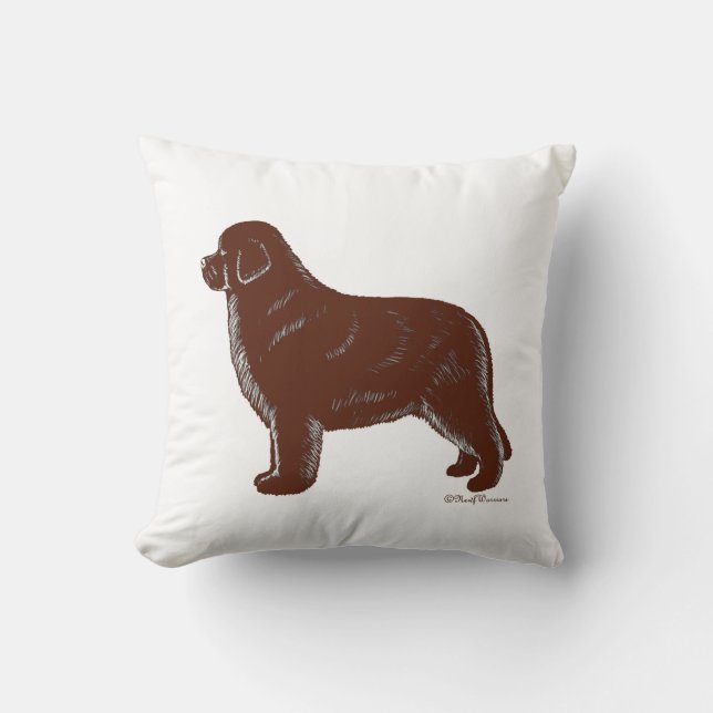 Almohada del perro de Brown Terranova (Anverso)