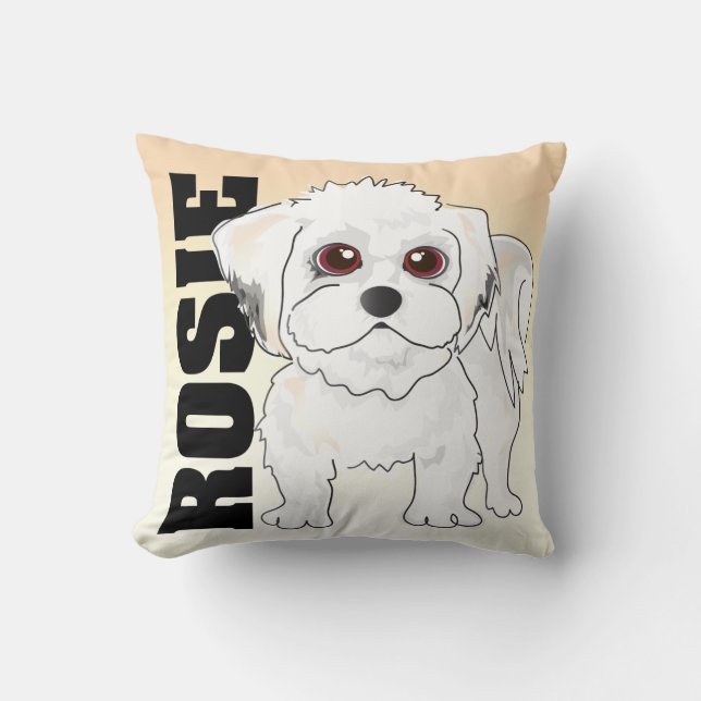 Almohada del perro del PERSONALIZADO "ROSIE" (Anverso)