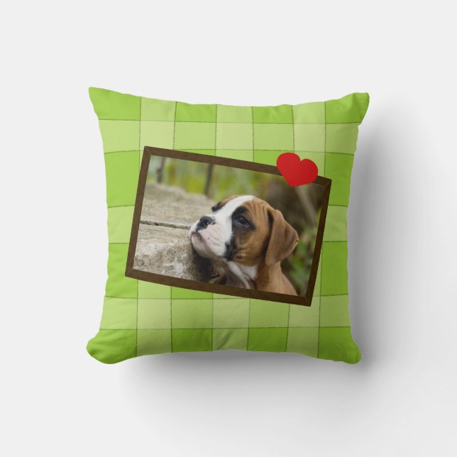 Almohada del personalizable del perro de perrito (Anverso)