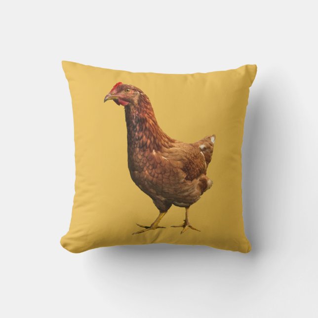 Almohada del pollo de la gallina del rojo de Rhode (Anverso)