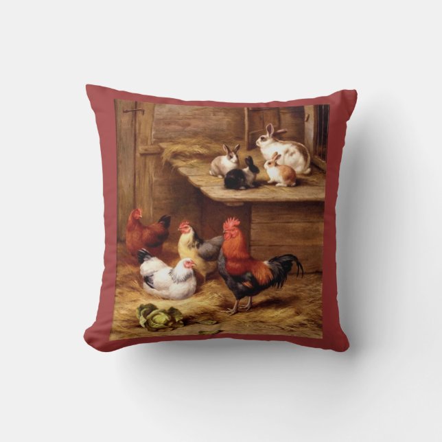 Almohada del pollo de las gallinas del gallo del (Anverso)