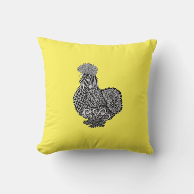 almohada del pollo del silkie (Anverso)