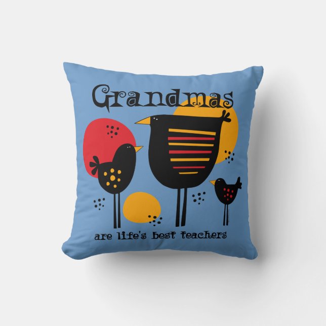 Almohada del profesor de la vida de la abuela la (Anverso)