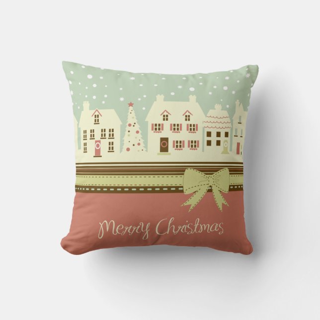 Almohada del pueblo del navidad del país del KRW (Anverso)