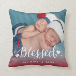 Almohada del recuerdo de la foto del nacimiento