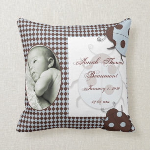 Almohada del recuerdo del bebé de la mariquita de