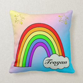 Almohada del recuerdo del bebé del arco iris