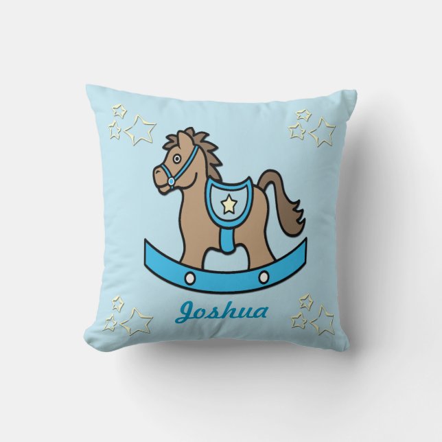 Almohada del recuerdo del bebé del caballo (Anverso)
