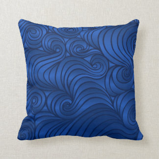 Almohada del remolino del azul real