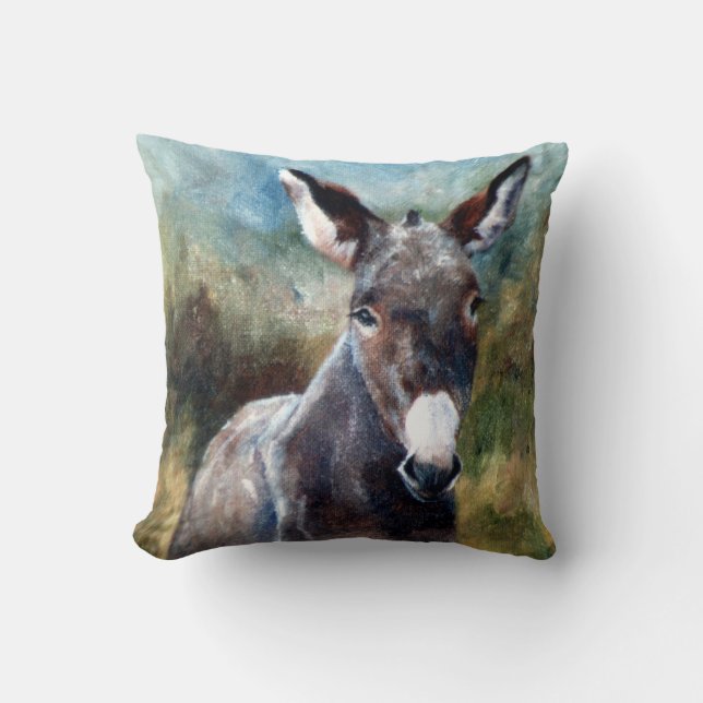 Almohada del retrato del burro (Anverso)