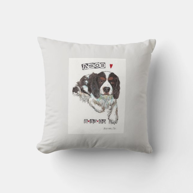 Almohada del retrato del mascota (Anverso)
