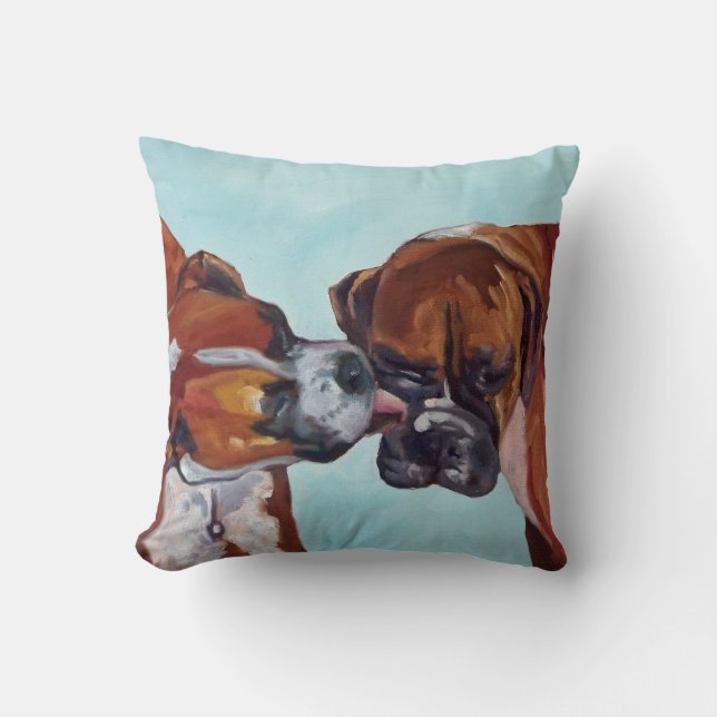 Almohada del retrato del mascota de los perros del (Anverso)