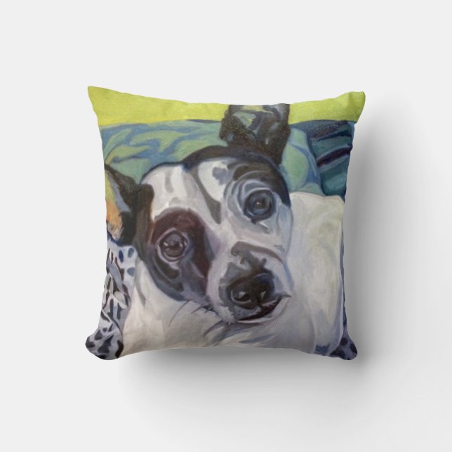 Almohada del retrato del mascota de Terrier de (Anverso)