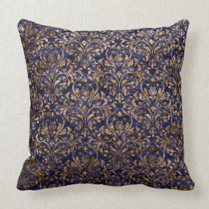 Almohada del reversible del terciopelo del damasco