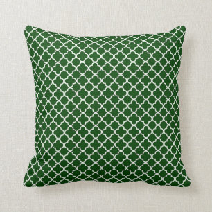 Almohada del reversible del verde esmeralda del